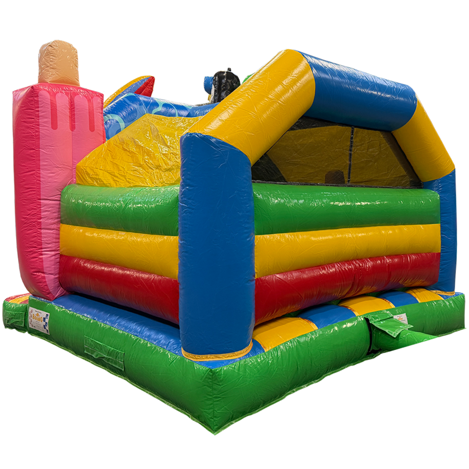 Château Gonflable Combo Midi 3D Crazy Penguin Avec Obstacle