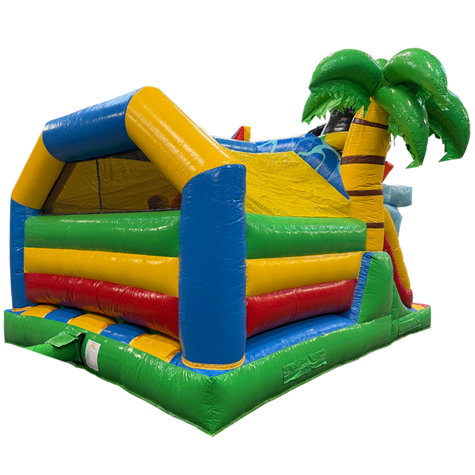 Château Gonflable Combo Midi 3D Crazy Penguin Avec Obstacle