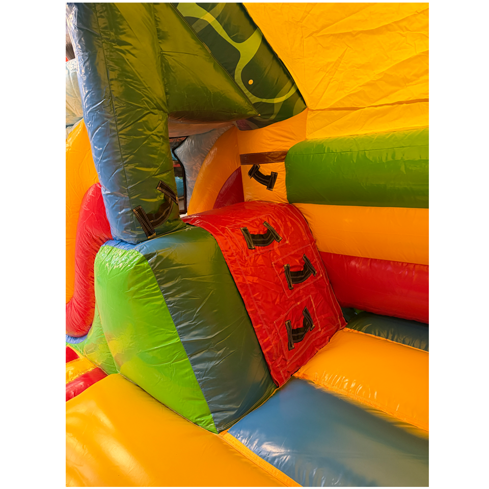 Château Gonflable Combo Midi 3D Crazy Penguin Avec Obstacle