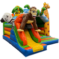Gorilla springkasteel met obstakels
