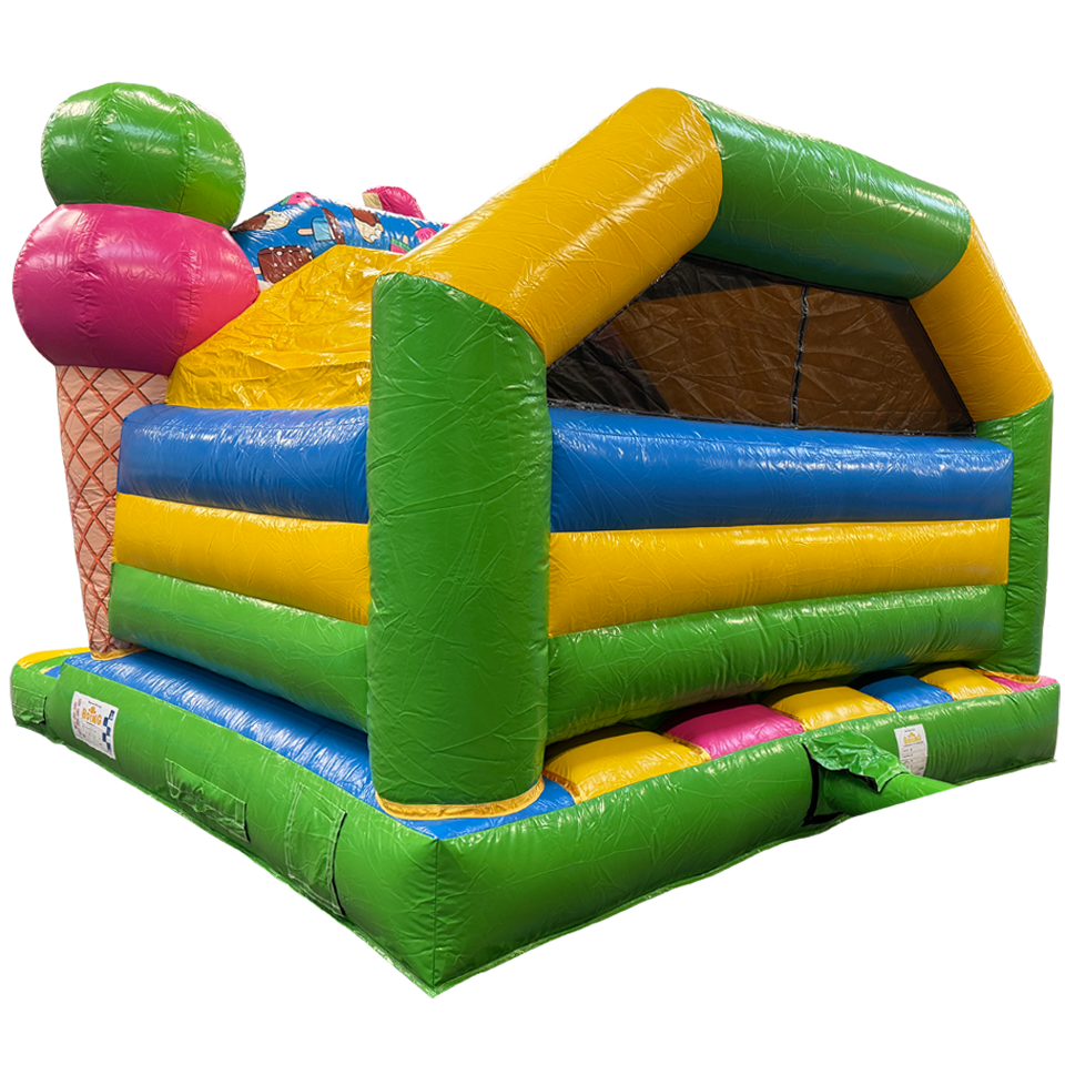 Château Gonflable Combo Midi 3D Glaces avec Obstacles