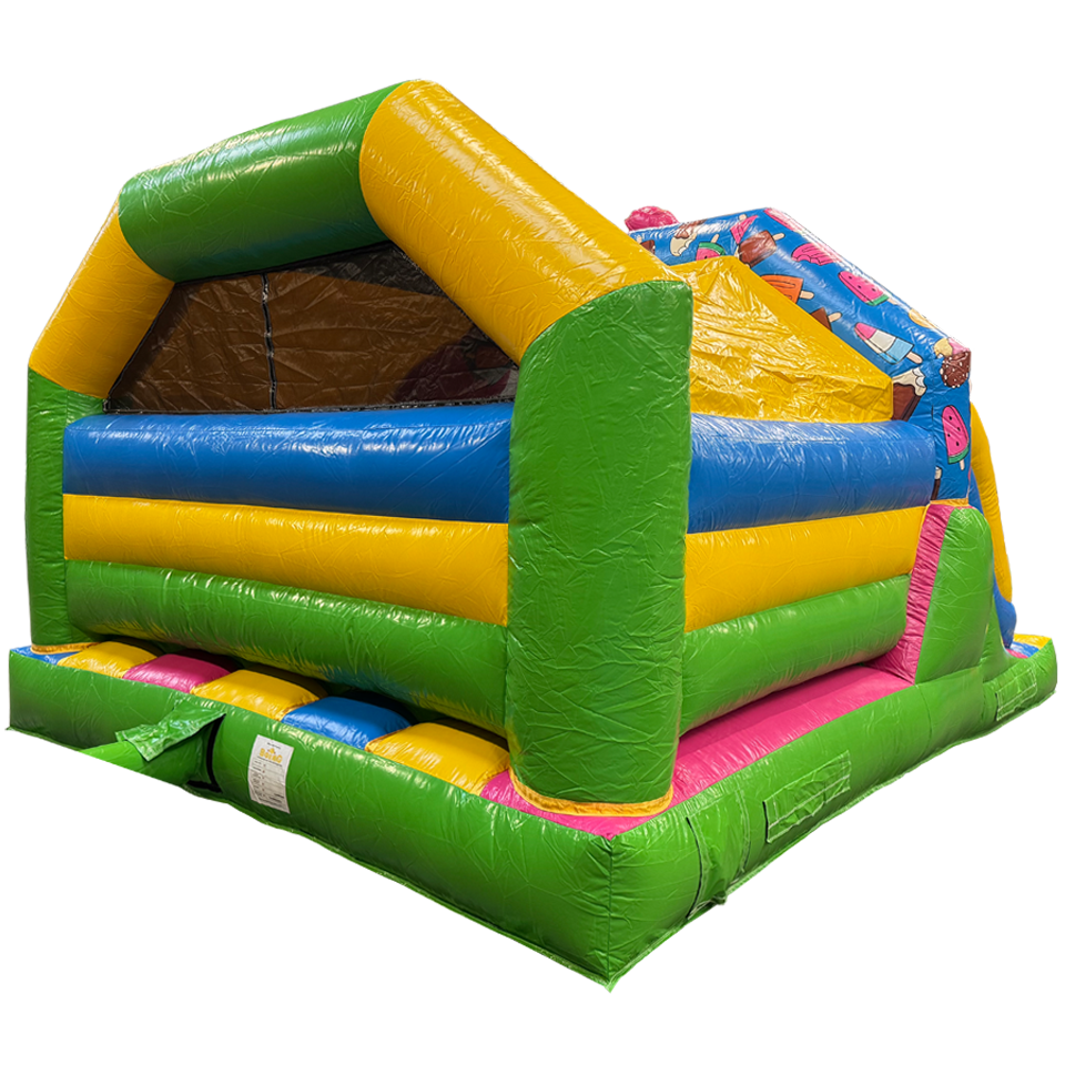 Château Gonflable Combo Midi 3D Glaces avec Obstacles