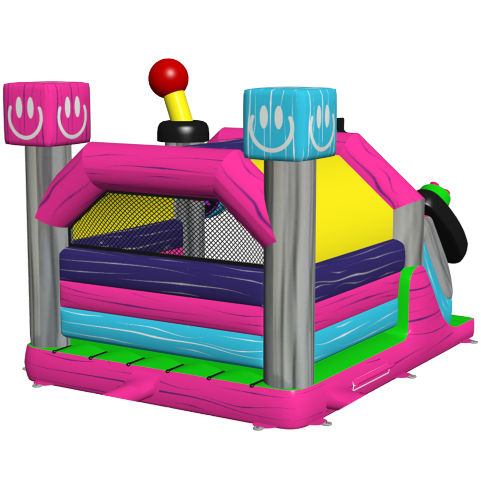 Château Gonflable Combo Midi 3D Level Up Avec Obstacle