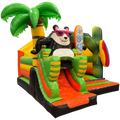 Combo Midi 3D Panda Surfeur Chateau Gonflable Avec Obstacles