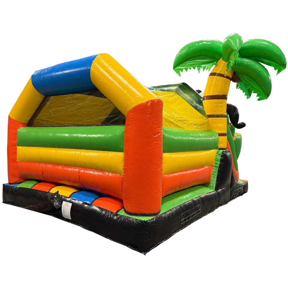 Combo Midi 3D Surfing Panda Inflatable With Obstacle