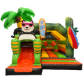 Combo Midi 3D Panda Surfeur Chateau Gonflable Avec Obstacles