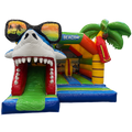 Combo Midi 3D Surfeur Requin Chateau Gonflable Avec Obstacles