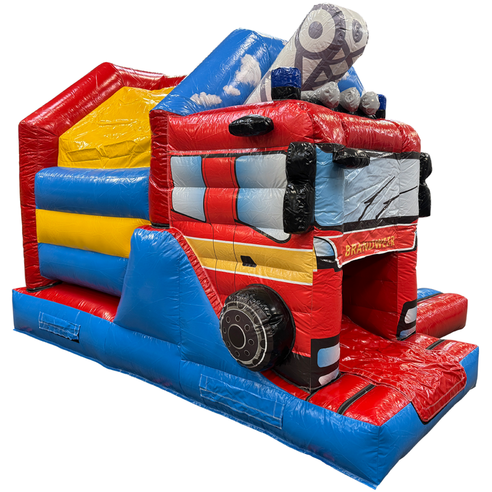 Château Gonflable Camion de Pompiers 3D Mini Combo