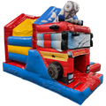 Combo Mini 3D Camion de Pompier Château Gonflable