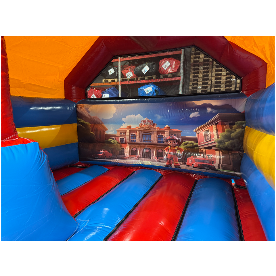 Château Gonflable Camion de Pompiers 3D Mini Combo