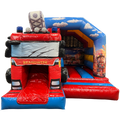 Combo Mini 3D Camion de Pompier Château Gonflable