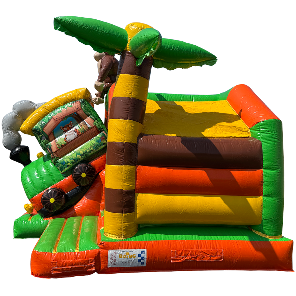 Château Gonflable Combo Mini Train 3D Jungle