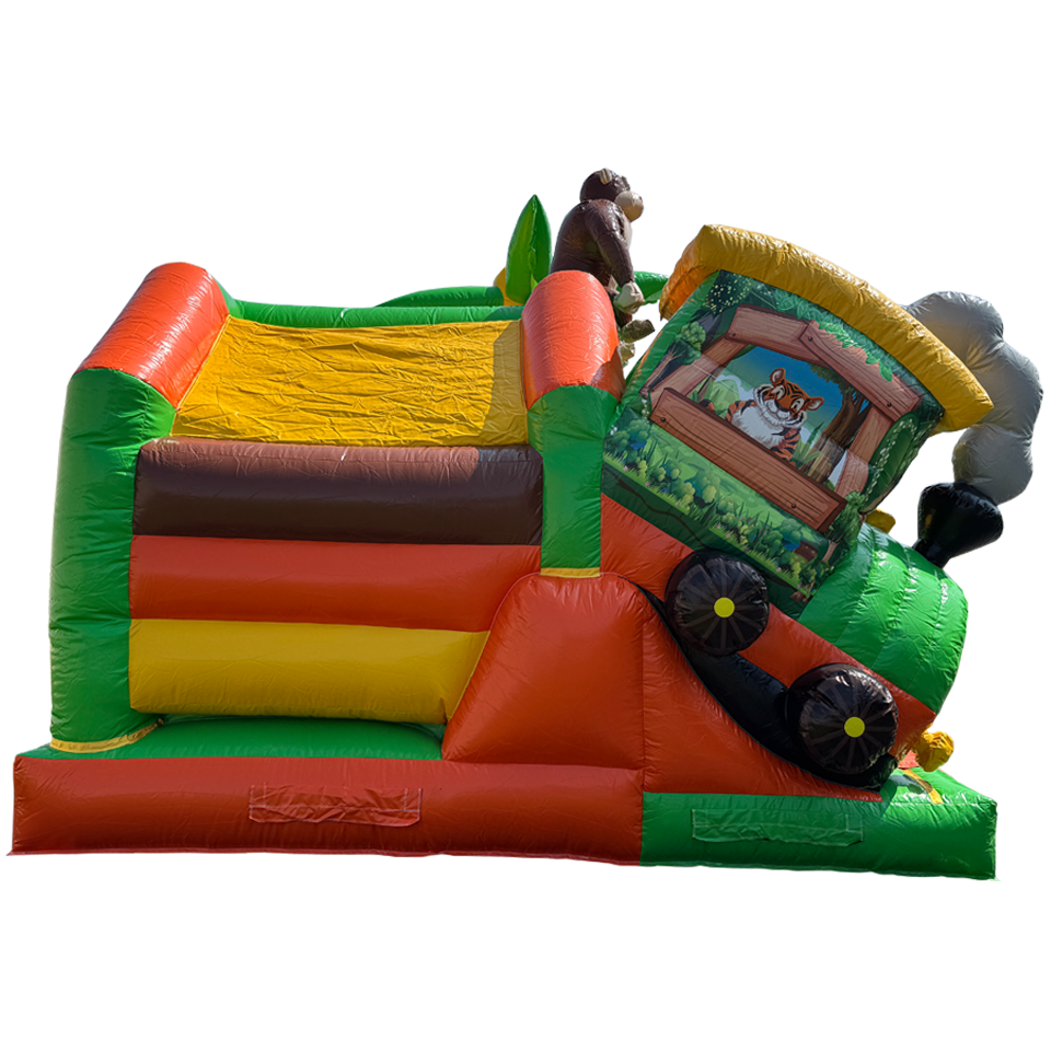 Château Gonflable Combo Mini Train 3D Jungle