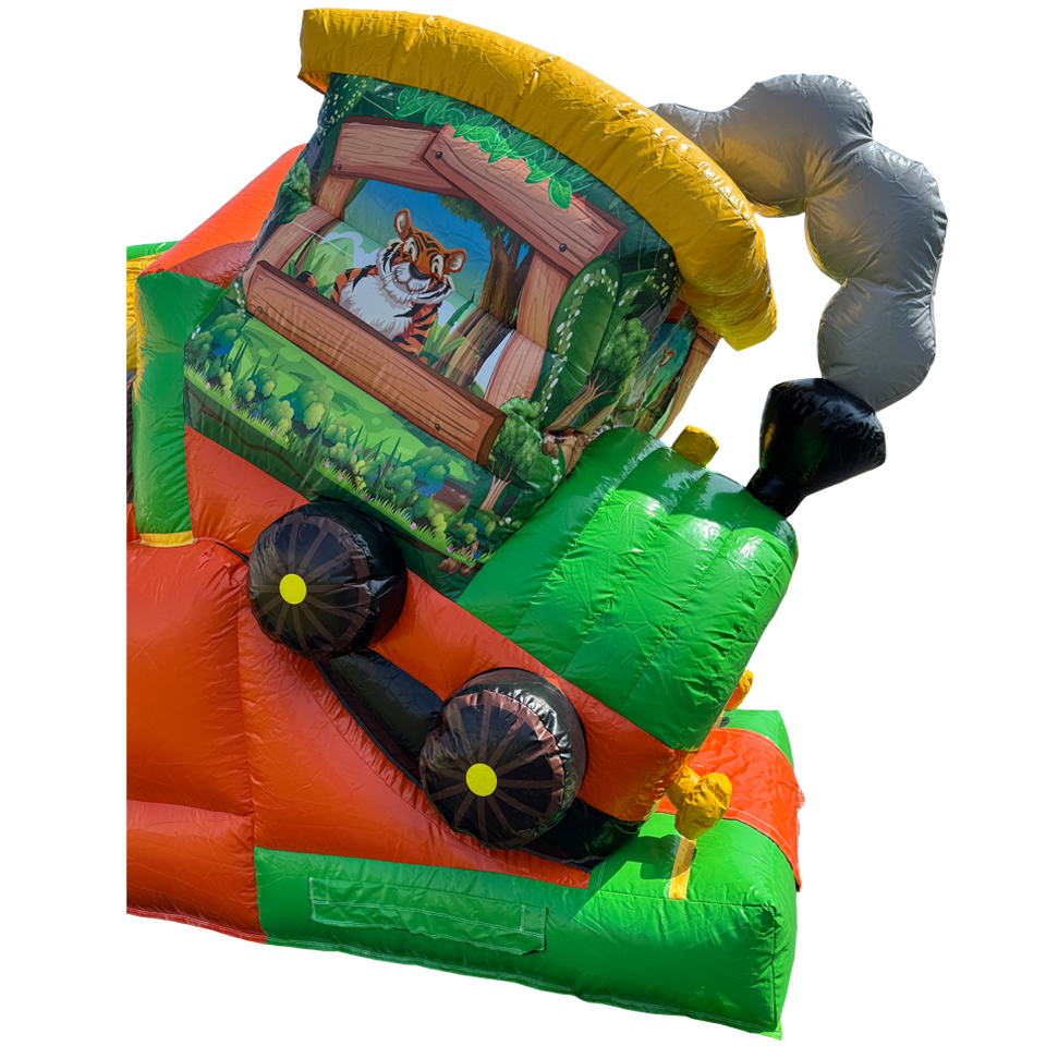 Château Gonflable Combo Mini Train 3D Jungle