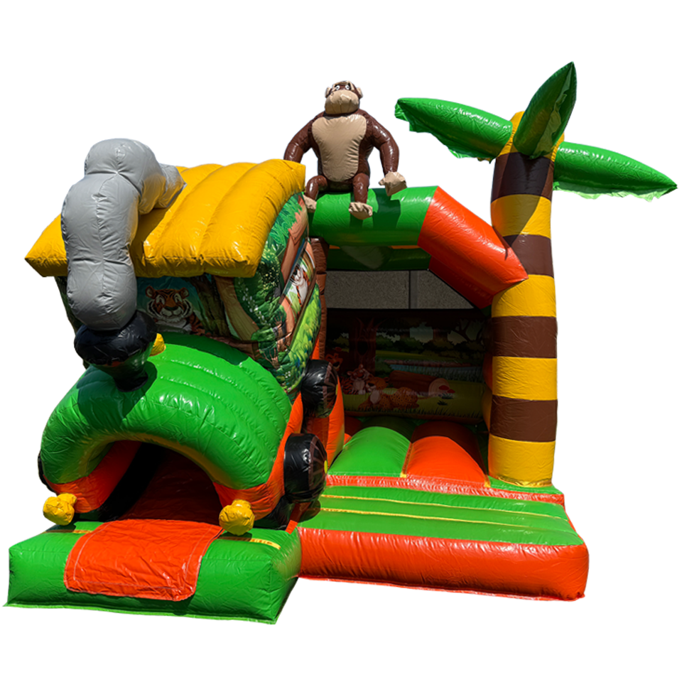 Château Gonflable Combo Mini Train 3D Jungle