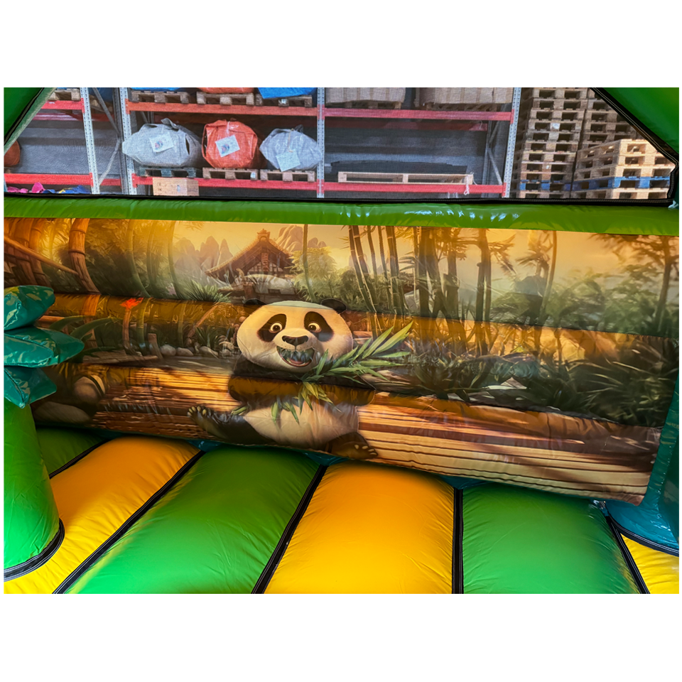 Château gonflable Combo Midi 3D Panda avec obstacles