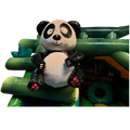 Combo Midi 3D Panda Chateau Gonflable Avec Obstacles