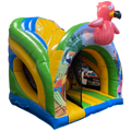 Curve Bounce N Slide Flamant Chateau Gonflable