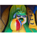 Curve Bounce N Slide Flamant Chateau Gonflable