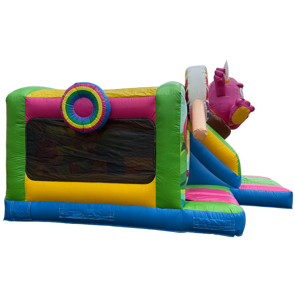 Château gonflable Funbox Midi Cookie Monster Fuchsia