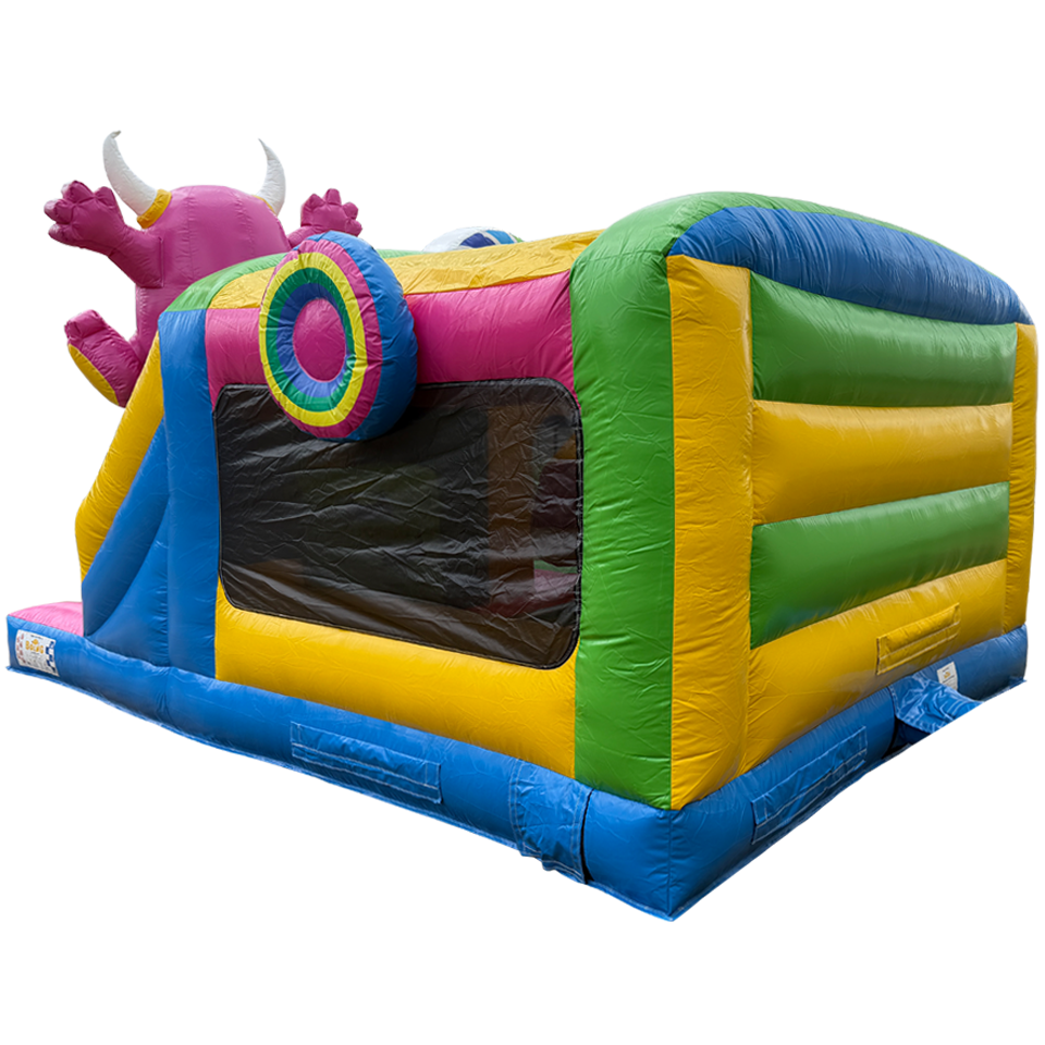 Château gonflable Funbox Midi Cookie Monster Fuchsia