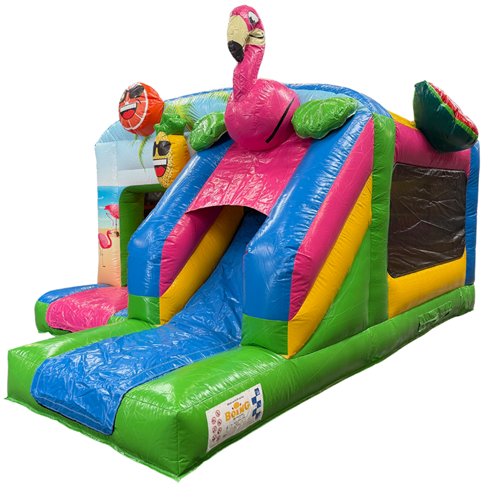 Château gonflable Funbox Midi Flamant rose