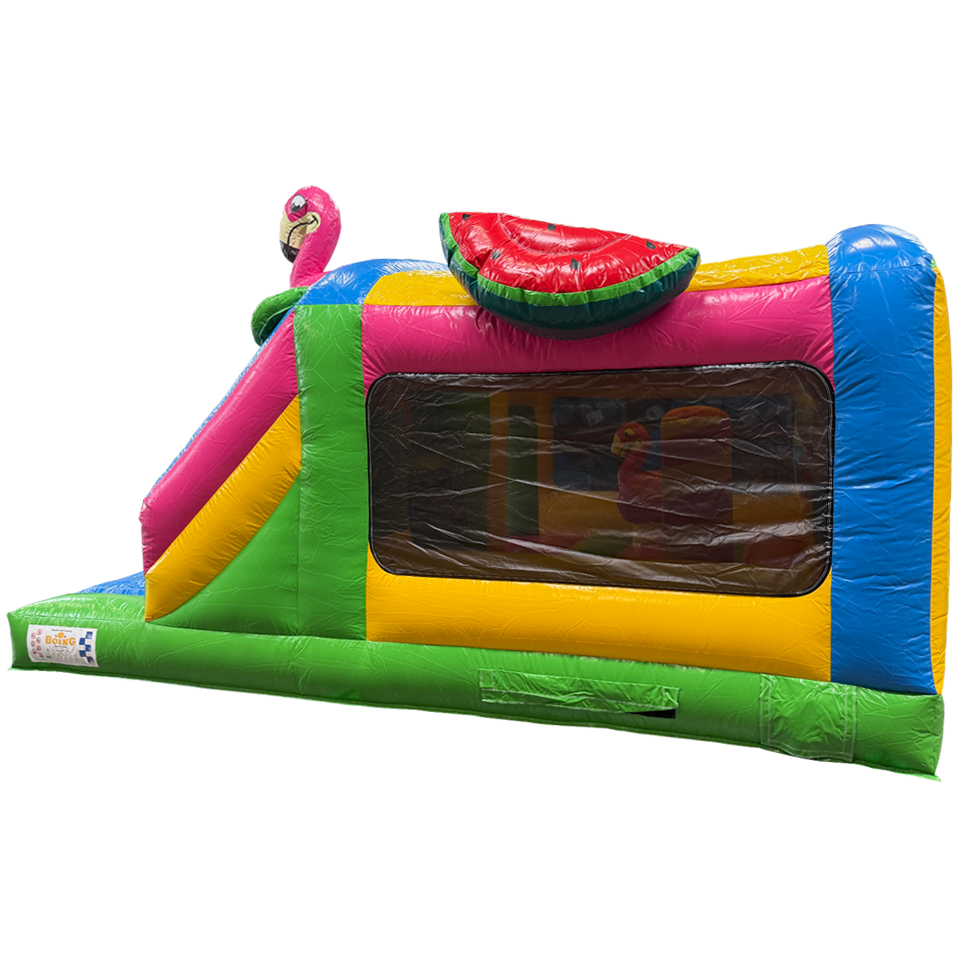 Château gonflable Funbox Midi Flamant rose