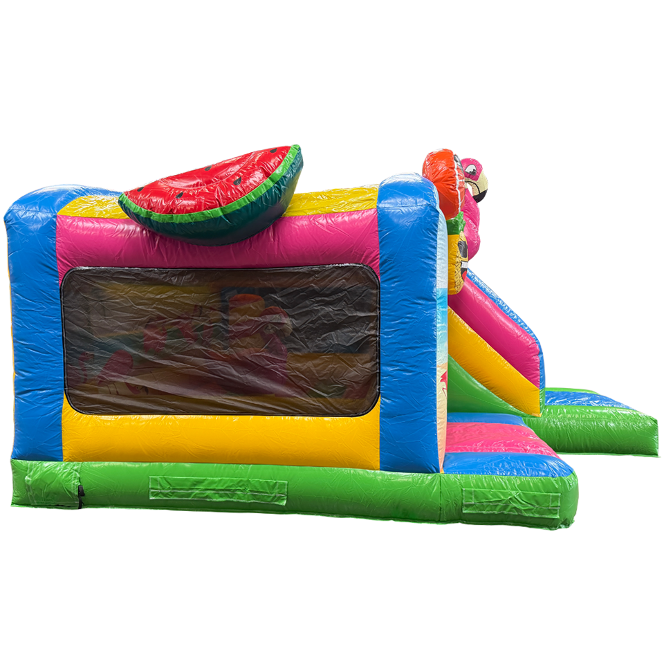 Château gonflable Funbox Midi Flamant rose