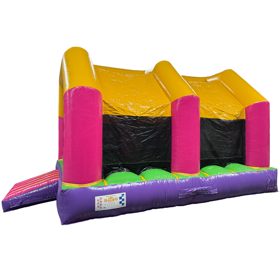 Zijkant Happy Face Maxi Springkasteel