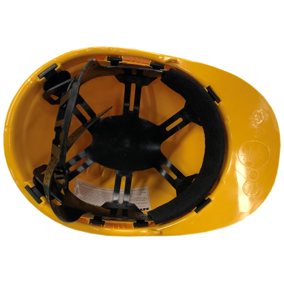 Casque de sécurité jaune