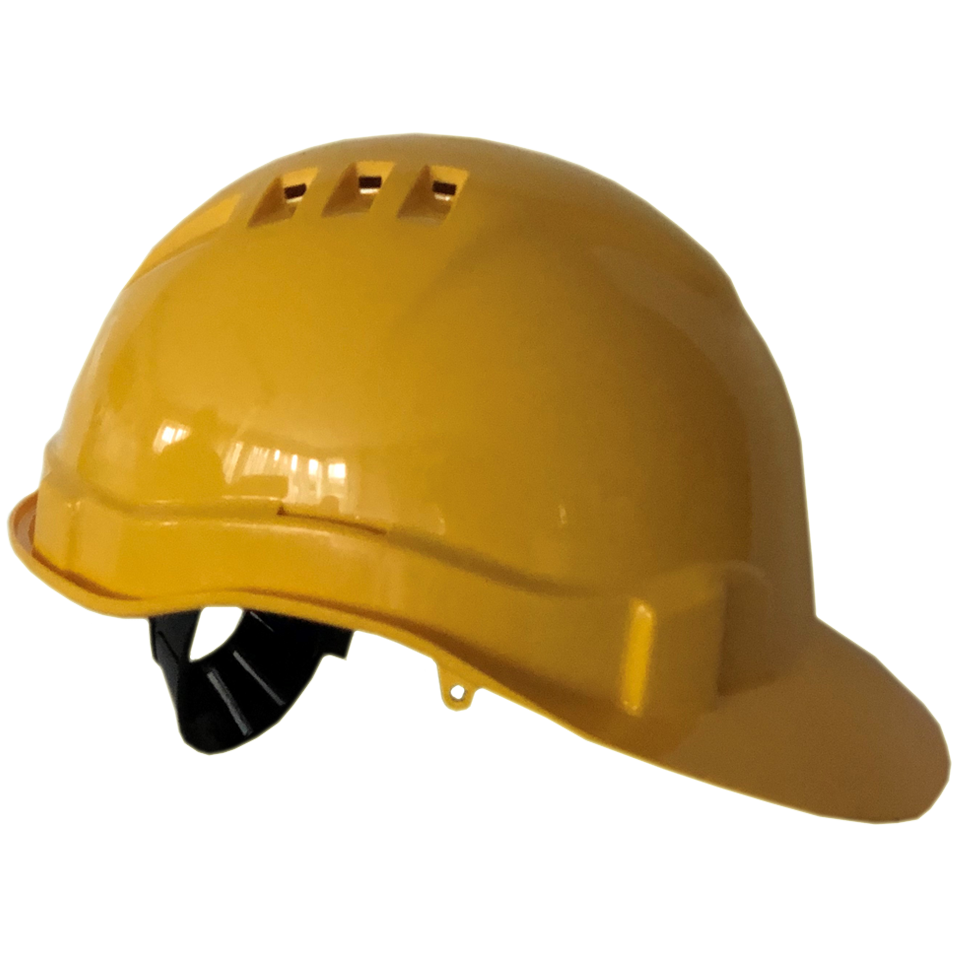 Casque de sécurité jaune