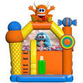 Inslide Maxi 3D Cookie Monster Orange Chateau Gonflable