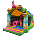Inslide Maxi 3D Flamant Chateau Gonflable