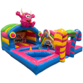 Kids Zone Cookie Monster Fuchsia Chateau Gonflable