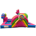 Kids Zone Cookie Monster Fuchsia Chateau Gonflable