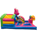 Kids Zone Cookie Monster Fuchsia Chateau Gonflable