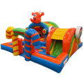 Kids Zone Cookie Monster Orange Chateau Gonflable