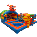 Kids Zone Cookie Monster Orange Chateau Gonflable