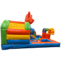 Kids Zone Cookie Monster Orange Chateau Gonflable