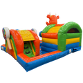 Kids Zone Cookie Monster Orange Chateau Gonflable