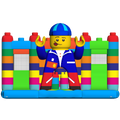 Multiplay Maxi 2 Toboggans Blocs Colorés Chateau Gonflable