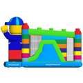 Multiplay Maxi 2 Toboggans Blocs Colorés Chateau Gonflable
