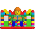 Multiplay Maxi 2 Toboggans Blocs Colorés Patineur Chateau Gonflable