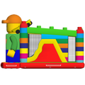 Multiplay Maxi 2 Toboggans Blocs Colorés Patineur Chateau Gonflable