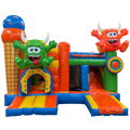 Multiplay Maxi Cookie Monster Chateau Gonflable Sans Toit