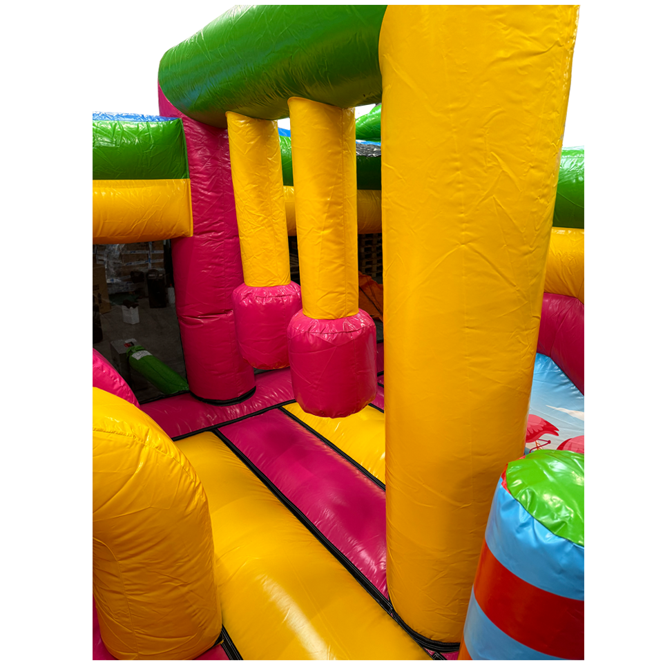 Château Gonflable Multiplay Maxi Flamingo Sans Toit