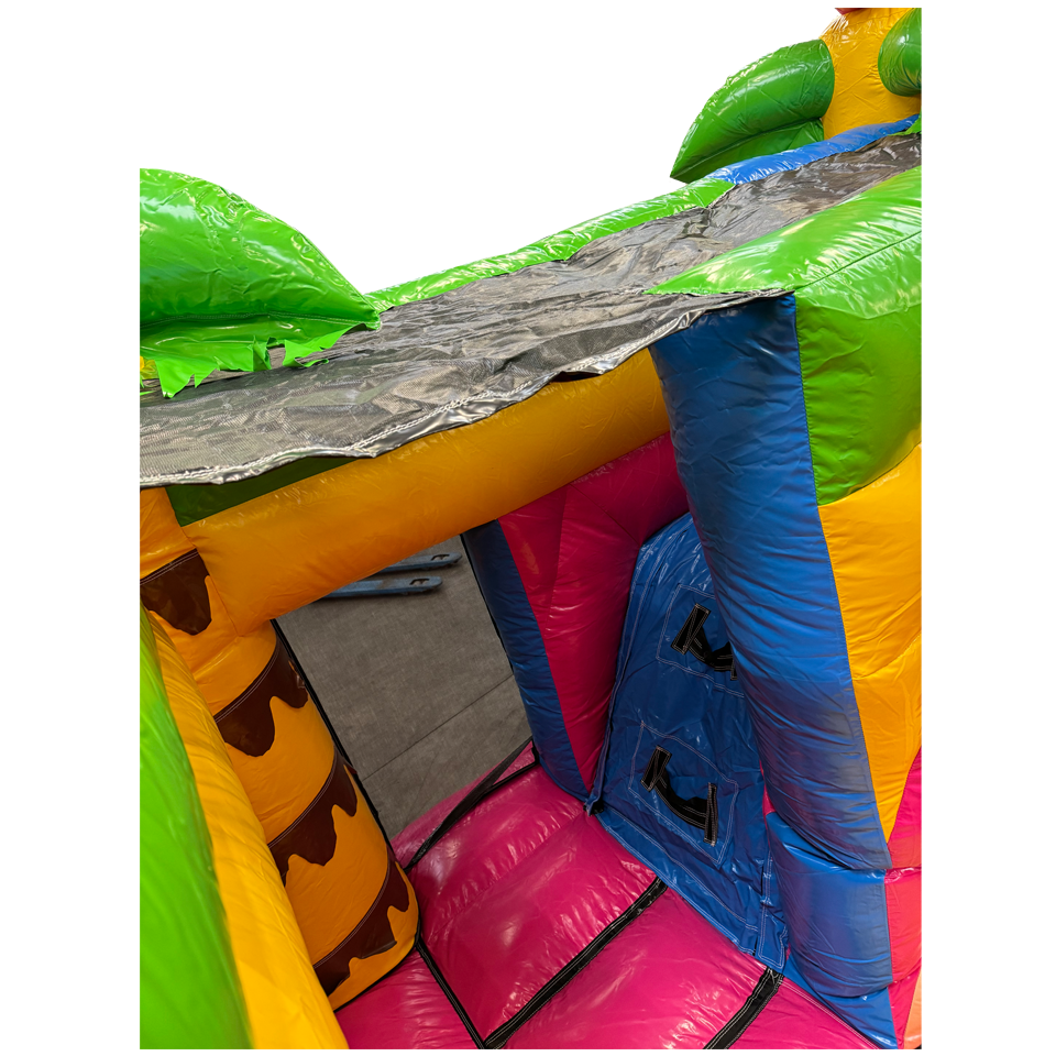 Château Gonflable Multiplay Maxi Flamingo Sans Toit