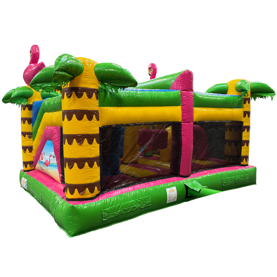 Château Gonflable Multiplay Maxi Flamingo Sans Toit