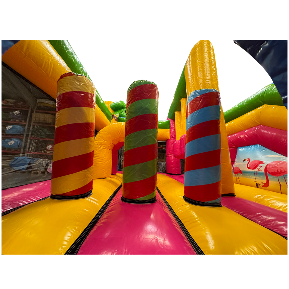 Château Gonflable Multiplay Maxi Flamingo Sans Toit