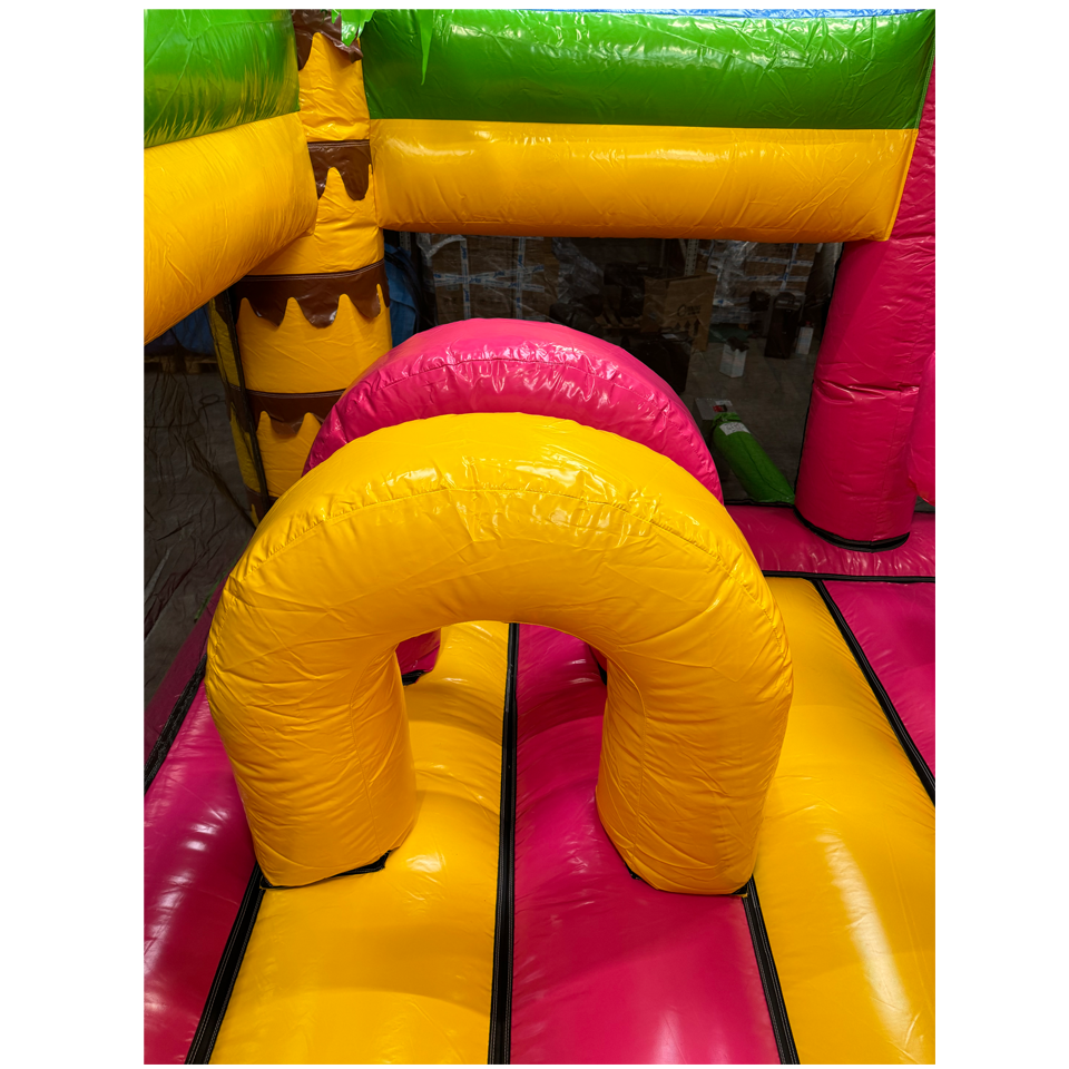 Château Gonflable Multiplay Maxi Flamingo Sans Toit